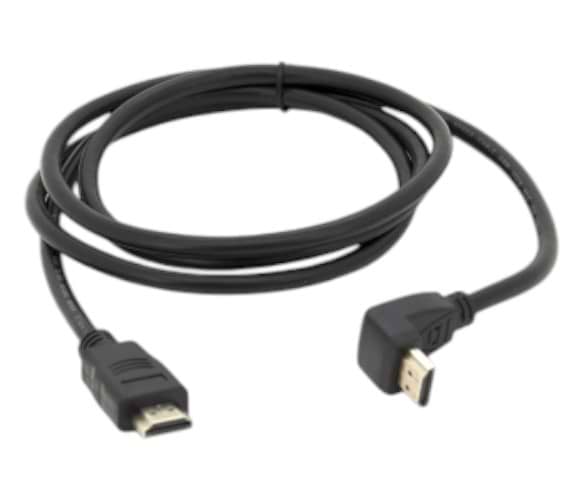 Кабель HDMI Merlion HDMI-HDMI 1,5m, v1.4, OD-7.5mm, коннектор Black 90° угловой (YT-HDMI(M)/(M)HS-1.5m-90°)