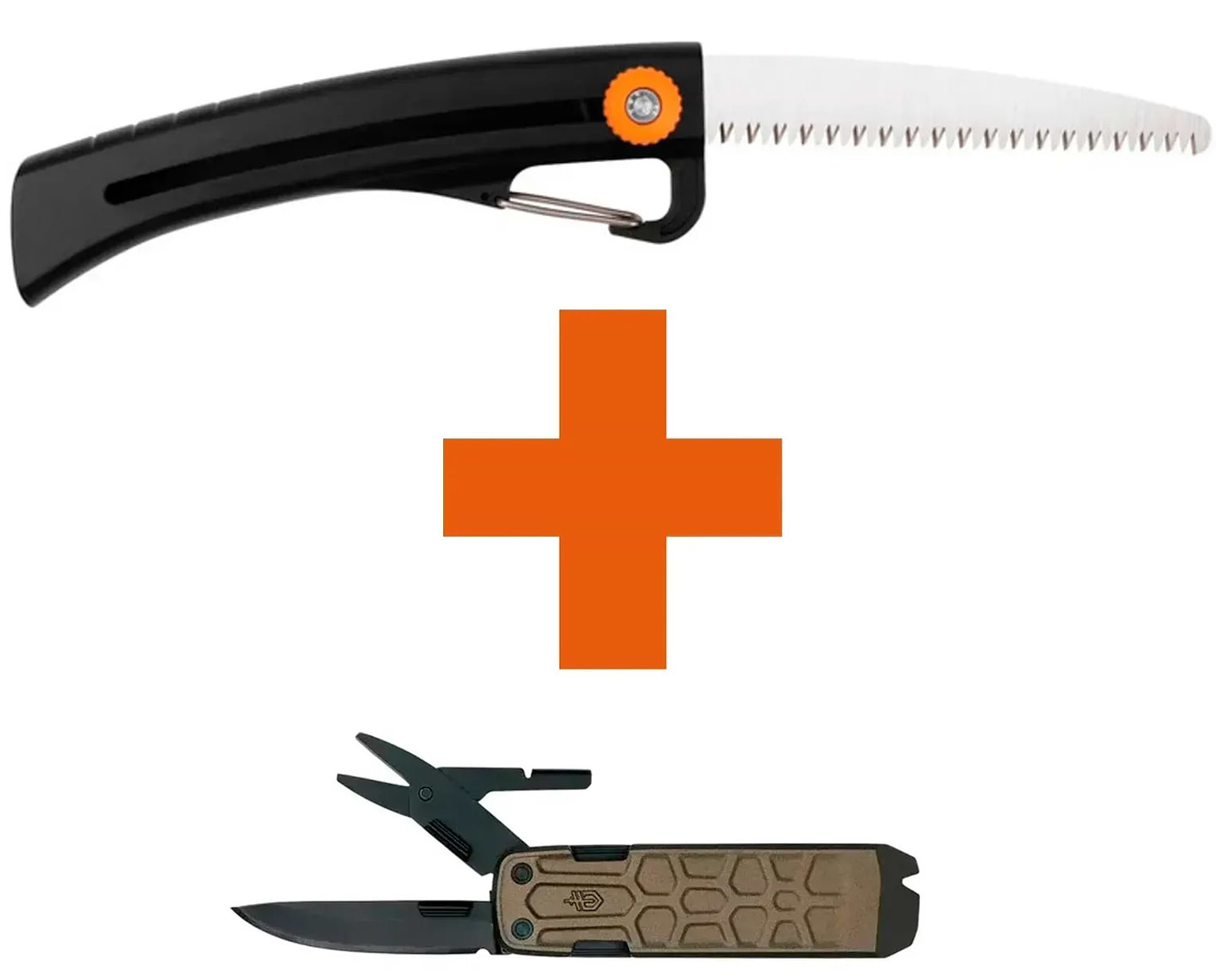 Набор садовых инструментов Fiskars Пилка ручная Solid SW 16 + Мультитул Gerber Lockdown Slim 16L (1028376105983)
