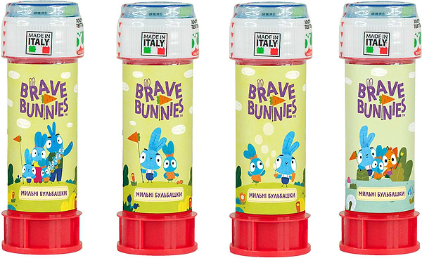Фото - Мильні бульбашки Dulcop BRAVE BUNNIES 60 мл (103001110071)