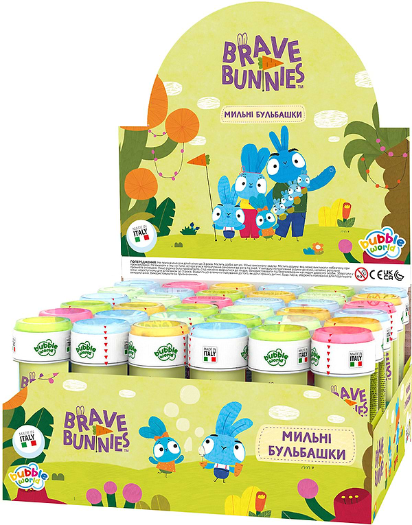Фото - Мильні бульбашки Dulcop BRAVE BUNNIES 60 мл (103001110071)