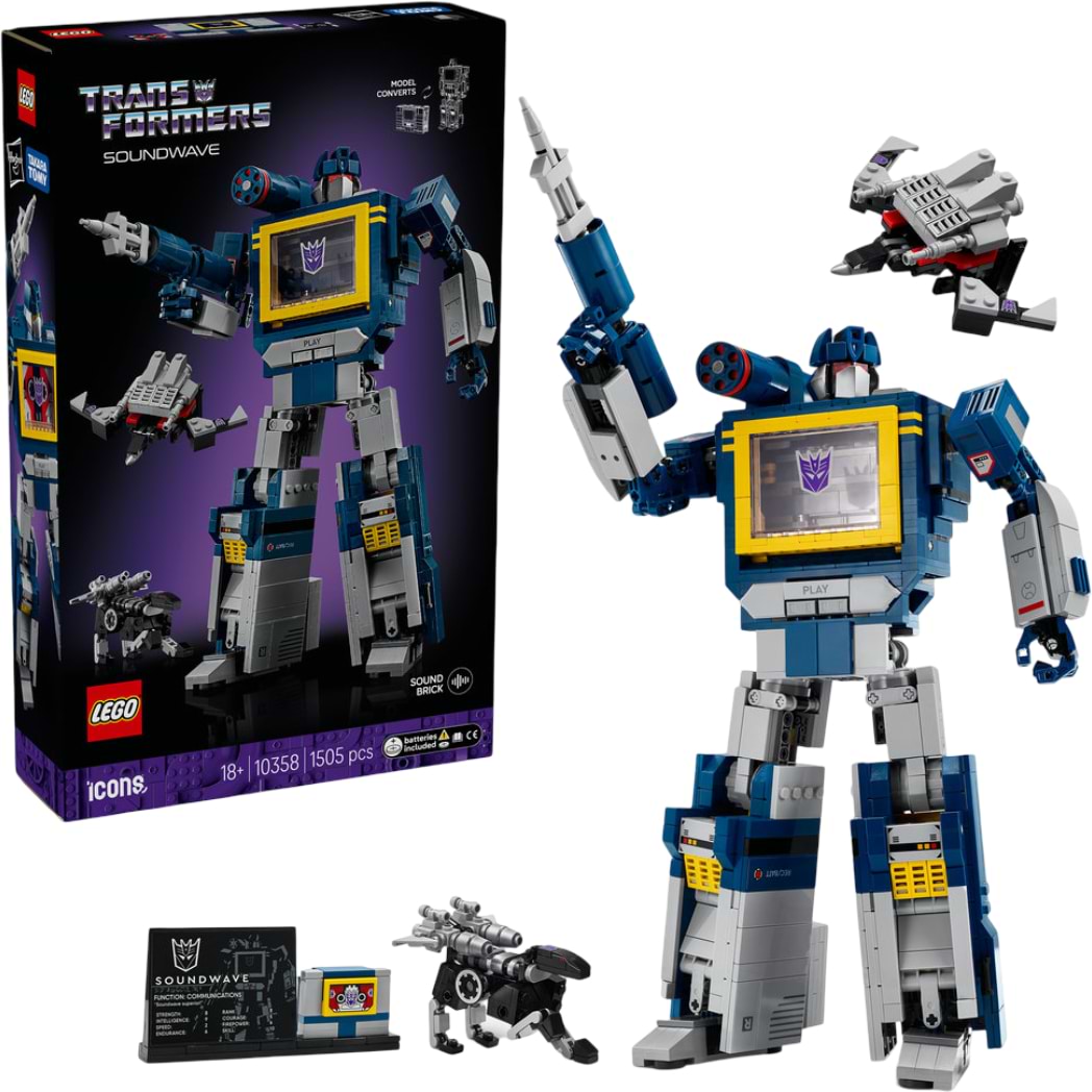 Конструктор LEGO Icons Transformers: Саундвейв (10358) - Фото 1