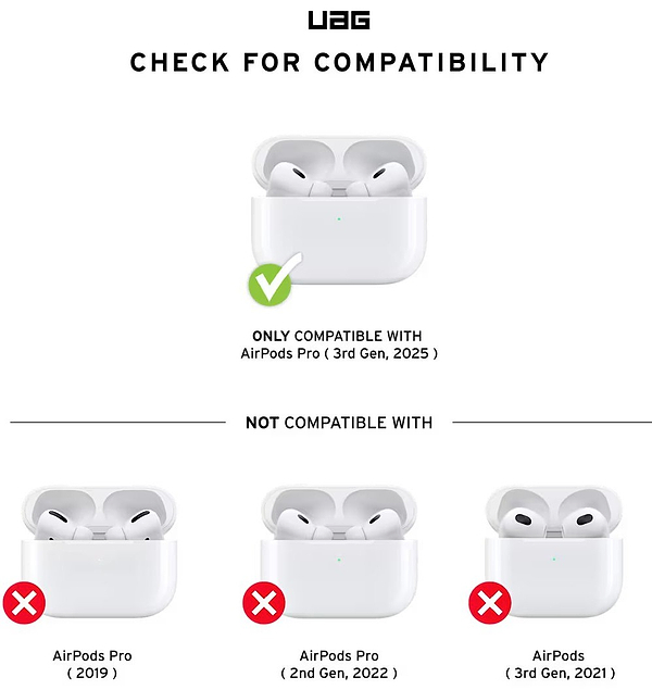 Фото - Чохол для навушників UAG for AirPods Pro (Gen 3, 2025), Scout, Black (104133114040)