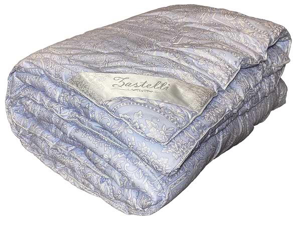 Фото - Ковдра зимова двоспальна євро Zastelli Бамбук Еліт 200х220 блакитна (11765)