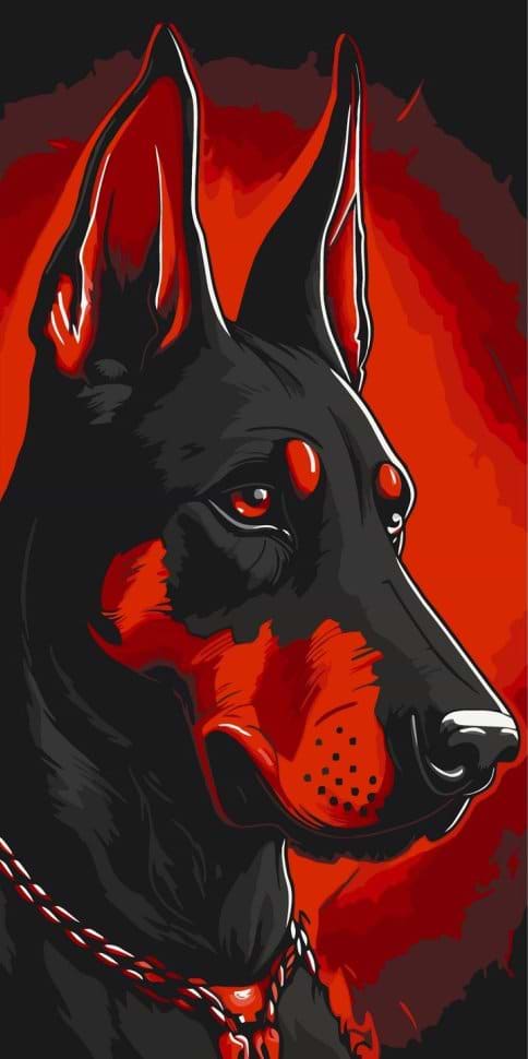 Фото - Картина за номерами ArtCraft Доберман 40х80 см (11522-AC)