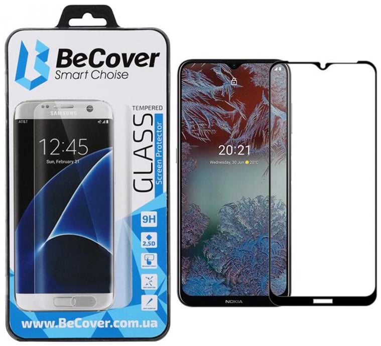 Защитное стекло для смартфона BeCover for Nokia G10/G20 Black (706389) - Фото 1