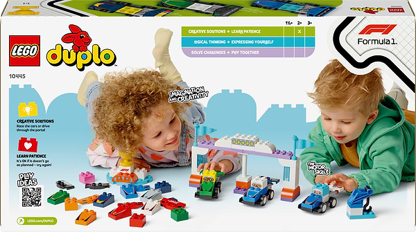 Фото - Конструктор LEGO DUPLO Town Автомобили для гонки и пилоты команд Формулы-1 (10445)