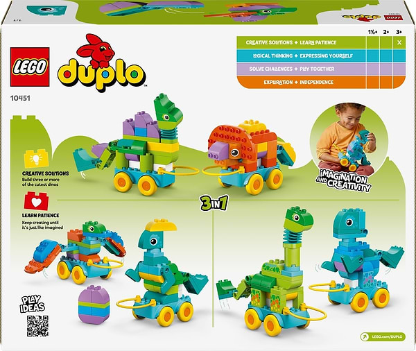 Фото - Конструктор LEGO DUPLO Town Динозаври на колесах 3в1 (10451)