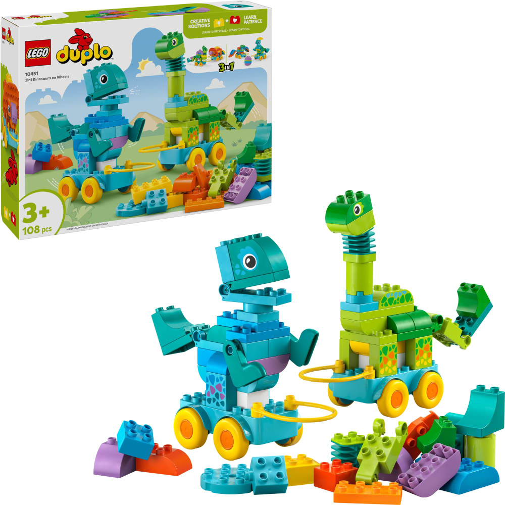 Конструктор LEGO DUPLO Town Динозавры на колесах 3в1 (10451) - Фото 1