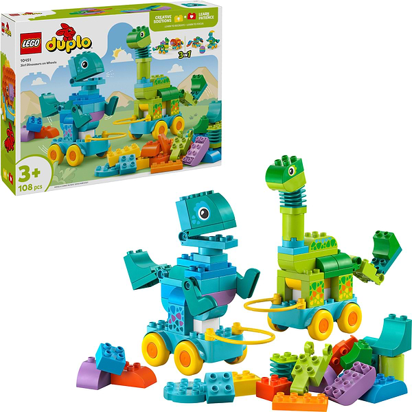 Фото - Конструктор LEGO DUPLO Town Динозаври на колесах 3в1 (10451)