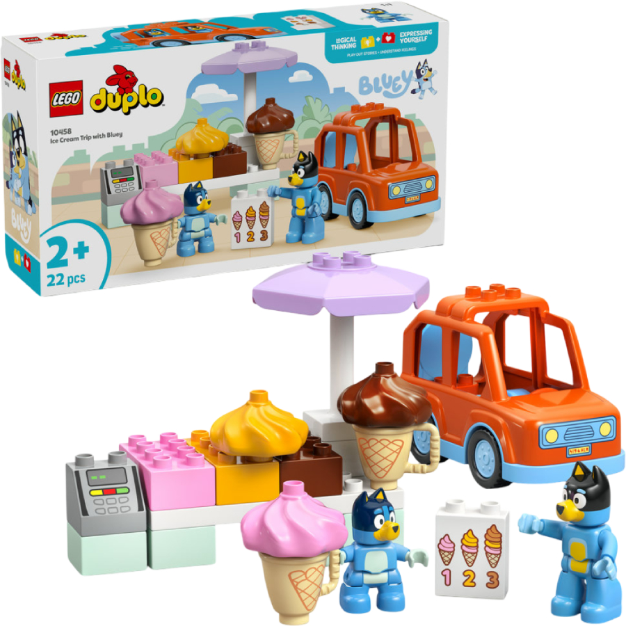 Конструктор LEGO DUPLO Bluey Подорож із морозивом із Блуї (10458) - Фото 1