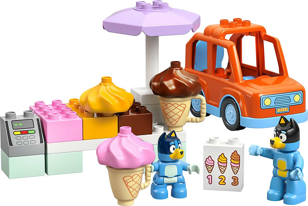 Фото - Конструктор LEGO DUPLO Bluey Путешествие с мороженым с Блуи (10458)