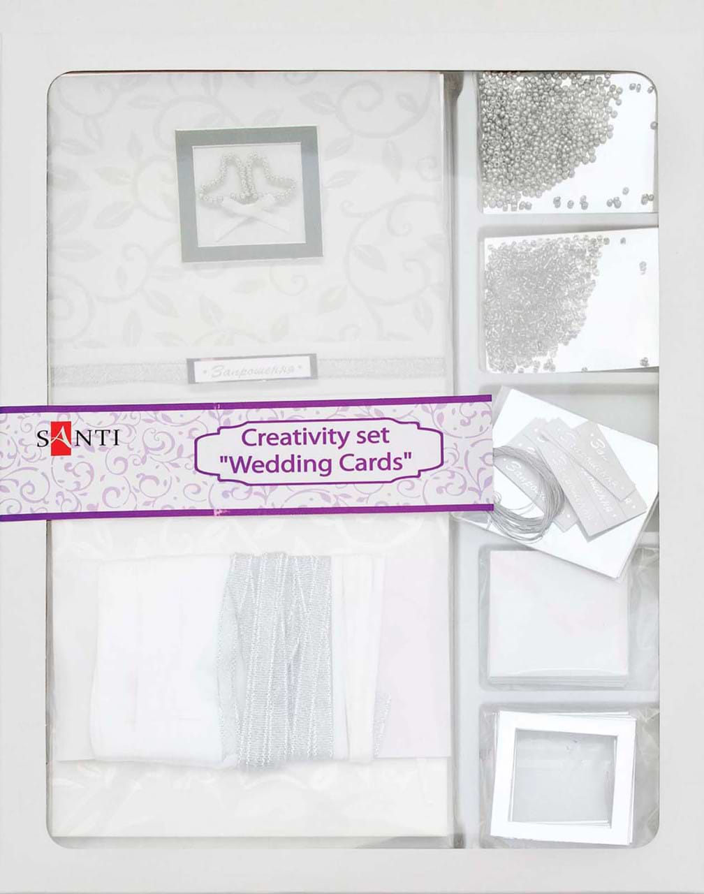 Набор для бумажного творчества Santi Свадебные открытки укр. языке 14.5x14.5 см (952223)