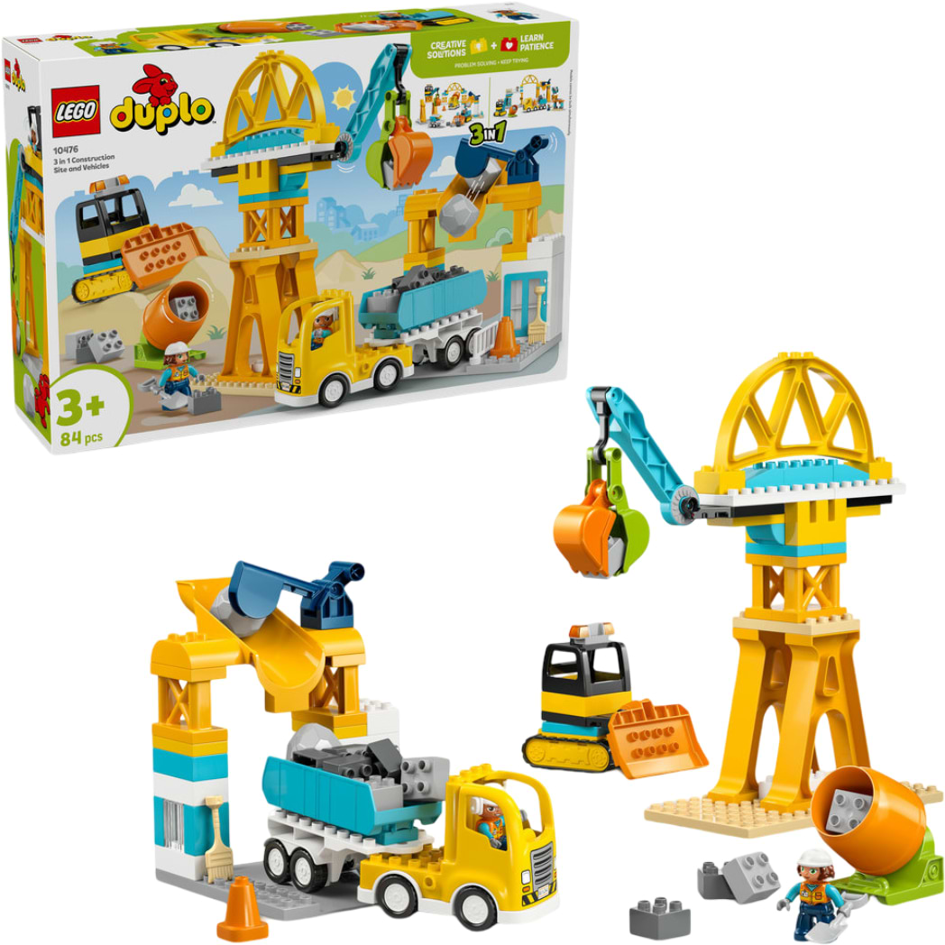 Конструктор LEGO  DUPLO Town 3-в-1 Будівельний майданчик і техніка (10476) - Фото 1