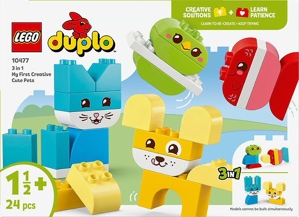 Фото - Конструктор LEGO DUPLO My First Волшебные творческие домашние питомцы 3 в 1 (10477)