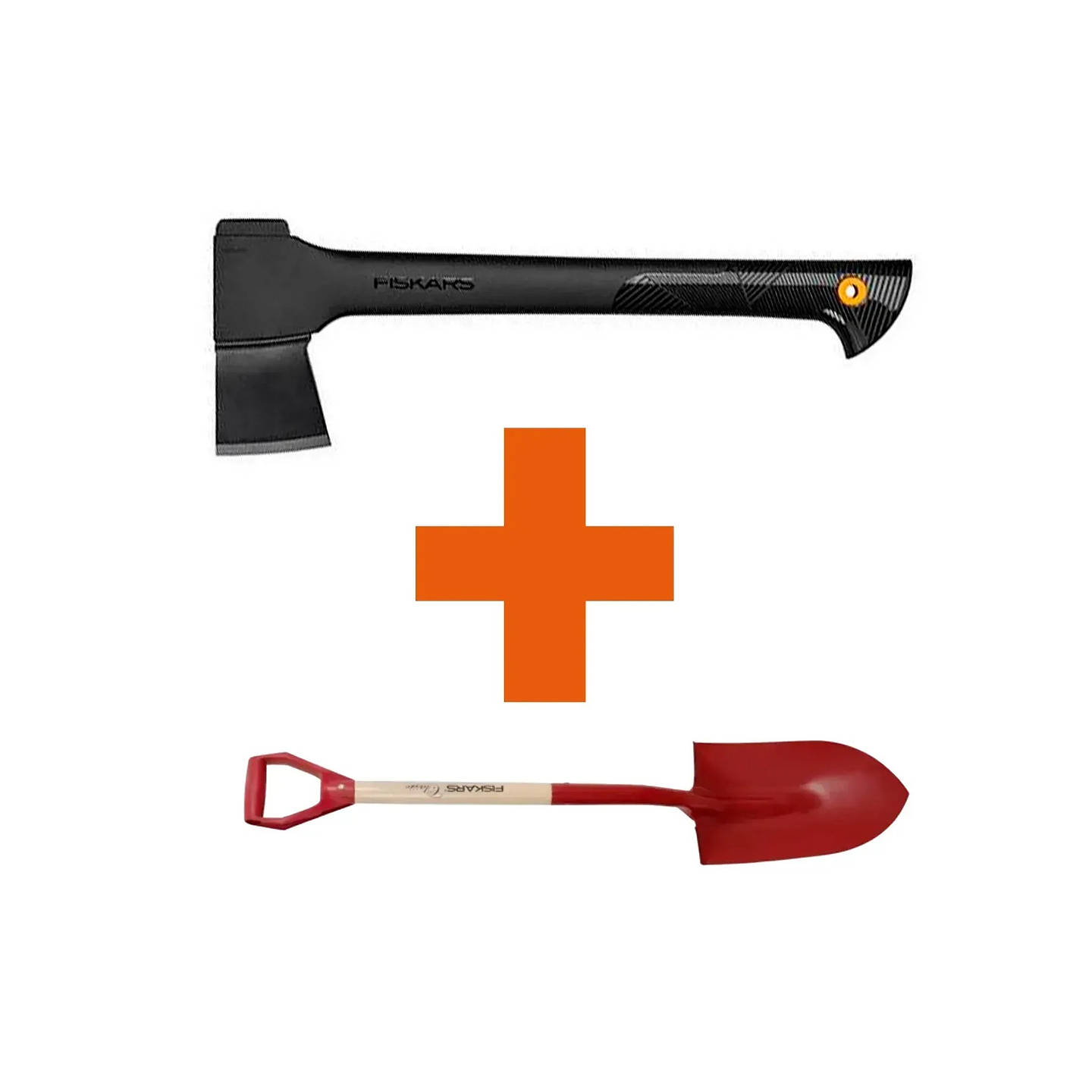Набор садовых инструментов Fiskars Топор плотничный Solid A10 + Лопата садовая штыковая Classic FSC (1051085101477)
