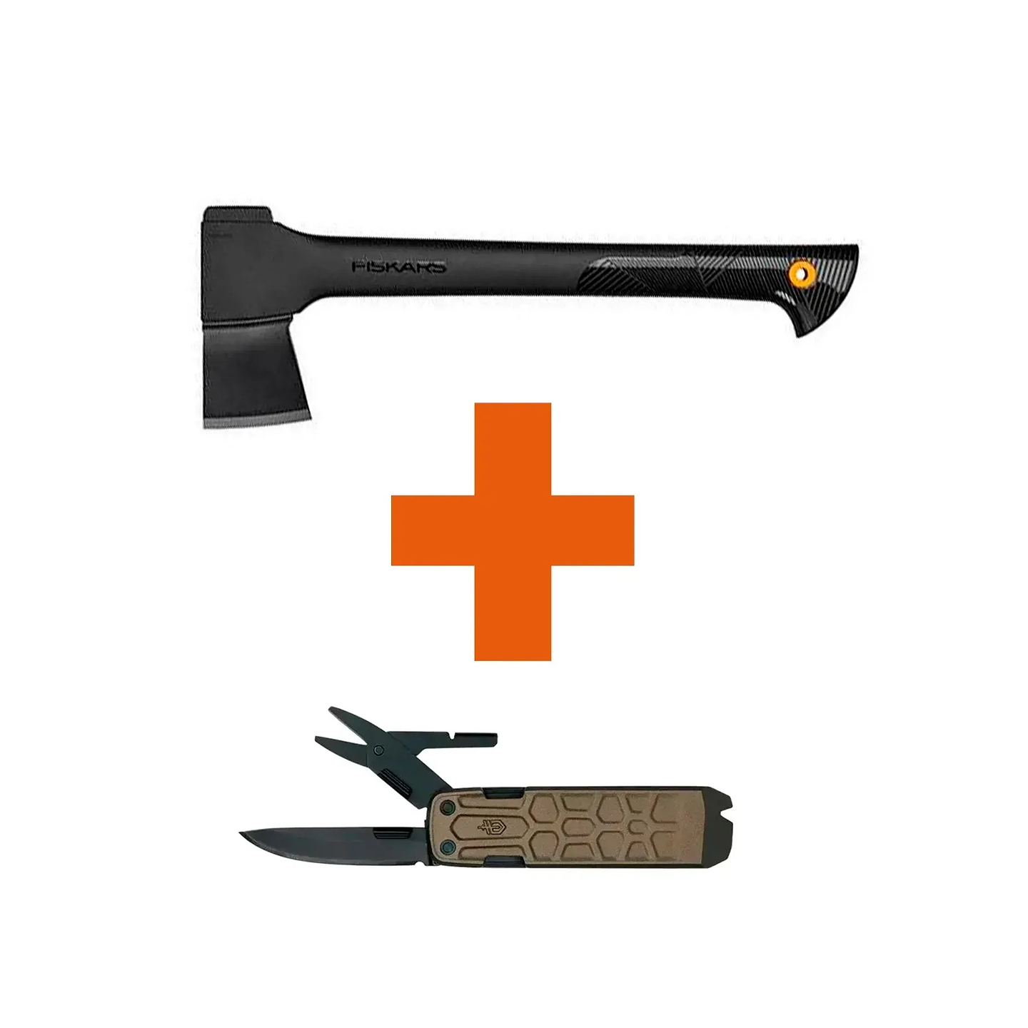 Набор садовых инструментов Fiskars Топор Solid A10 + Мультитул Gerber Lockdown Slim 16L (1051085105983)