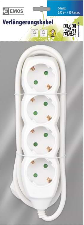 Фото - Подовжувач 220В EMOS P0423, 4 розетки, 3 м.