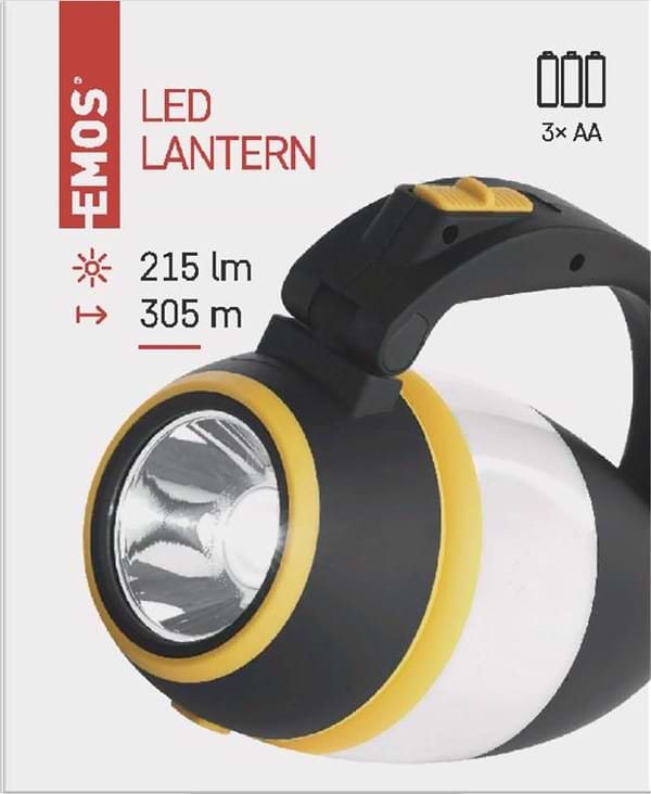 Фото - Ліхтар EMOS LED P4008 2W 215Lm 3×AAА, Кемпінг.пласт.
