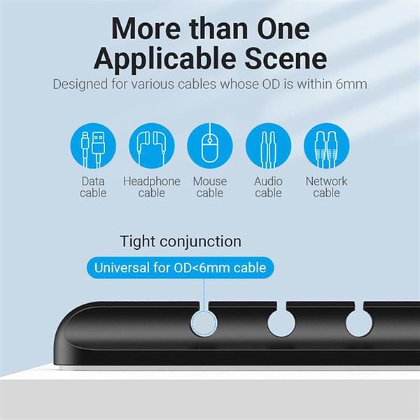 Фото - Органайзер для зберігання кабелів Vention KBRB0 Black