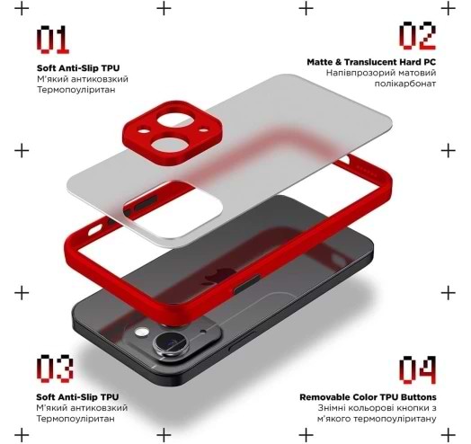 Фото - Чохол для смартфону Armorstandart Frosted Matte for Tecno Spark Go 2024 (BG6) Red (ARM73589)