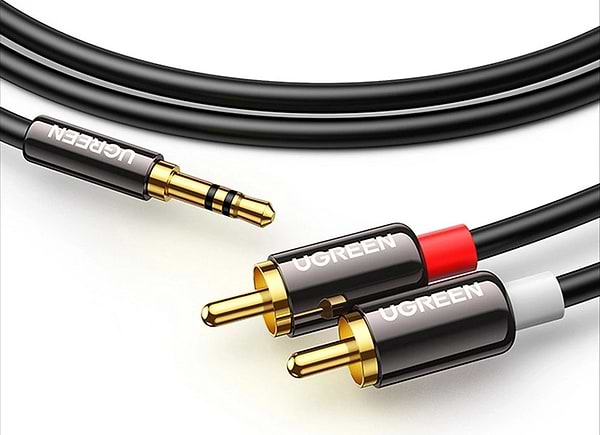 Фото - Кабель 3.5 мм - RCA UGREEN AV116 3.5mm Male to 2 RCA Male Cable 5m Black (10591)