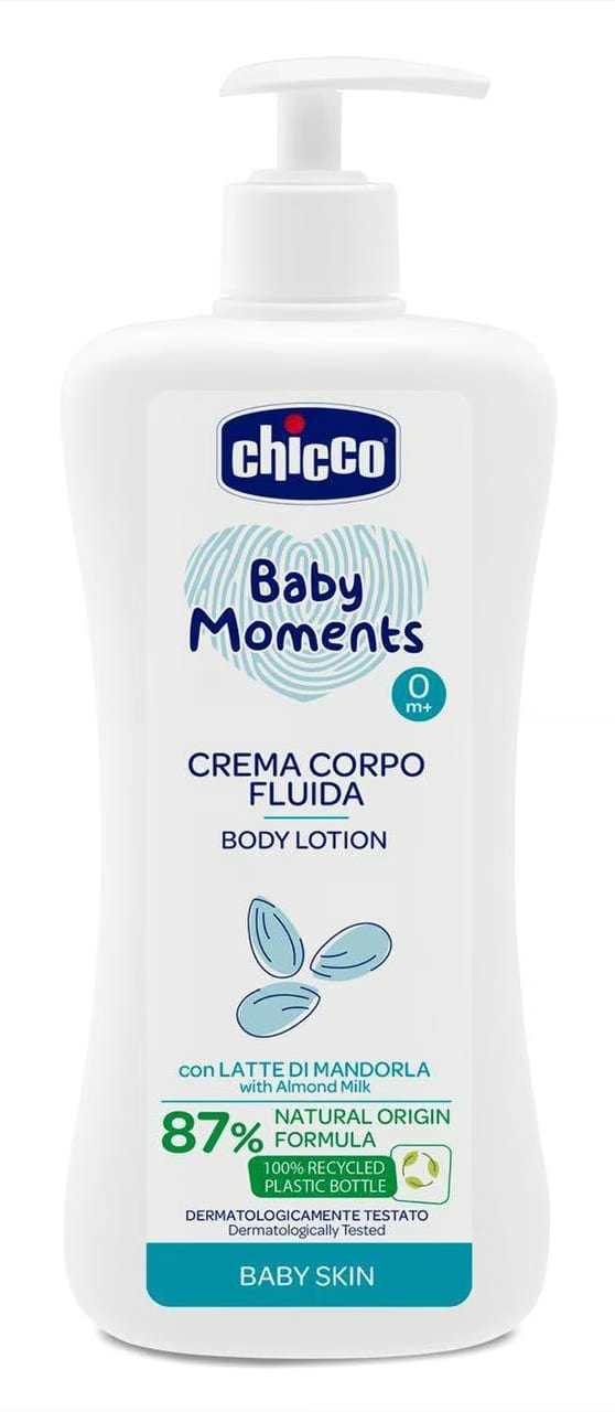 Молочко и лосьоны для тела детские Chicco Baby Moments с миндальным молочком, 500 мл (10595.00)
