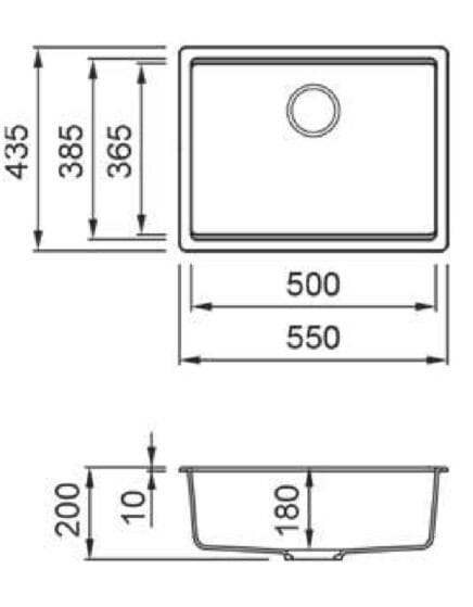 Фото - Мийка кухонна Elleci TIME 105 under top cemento 48
