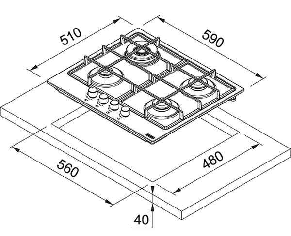 Фото - Варочная панель газовая Franke 106.0670.100