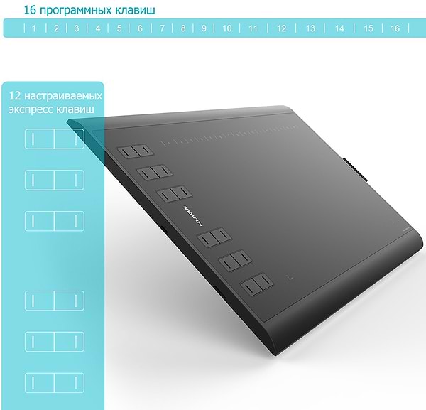 Фото - Уцінка - Графічний планшет Huion 1060 Plus+рукавиця