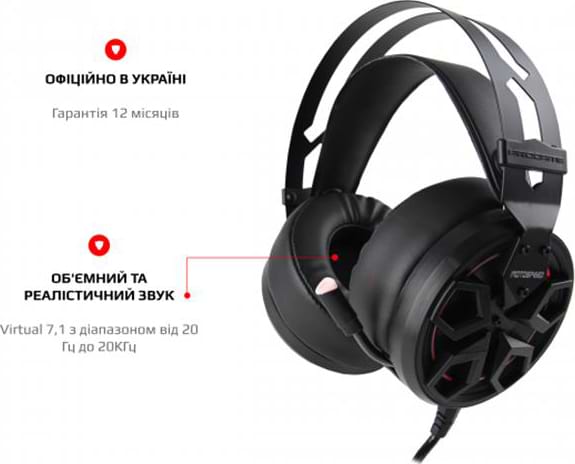 Фото - Уцінка - Навушники повнорозмірні дротові Motospeed H60 Black (mth60)