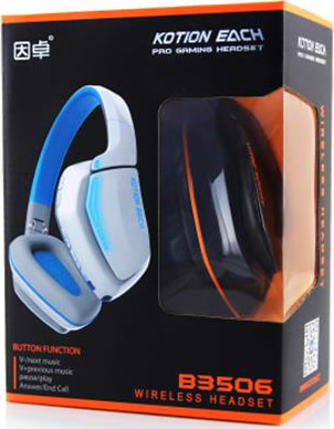Фото - Уценка - Наушники полноразмерные беспроводные Kotion EACH B3506 Black/Orange (ktb3506bt)