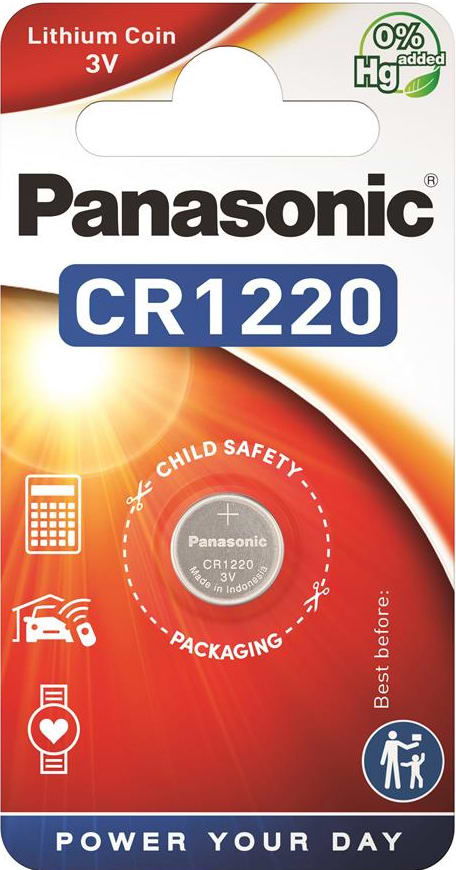 Фото - Батарейка Panasonic CR 1220 BLI 1 LITHIUM