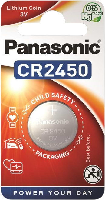 Фото - Батарейка Panasonic CR 2450 BLI 1 LITHIUM
