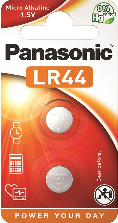 Фото - Батарейка Panasonic LR44 BLI 2
