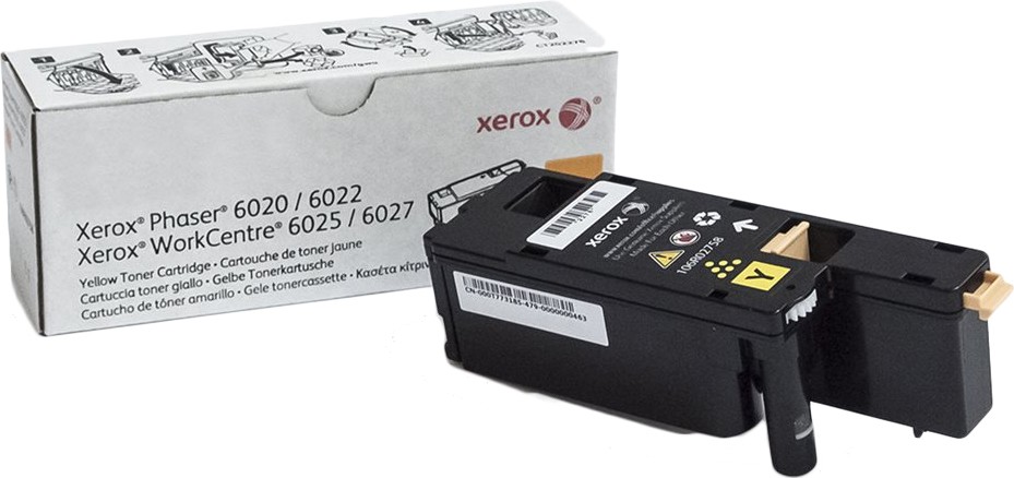 Картриджі для лазерних принтерів Xerox Phaser 6020/6022/WC6025/6027 Yellow (106R02762)