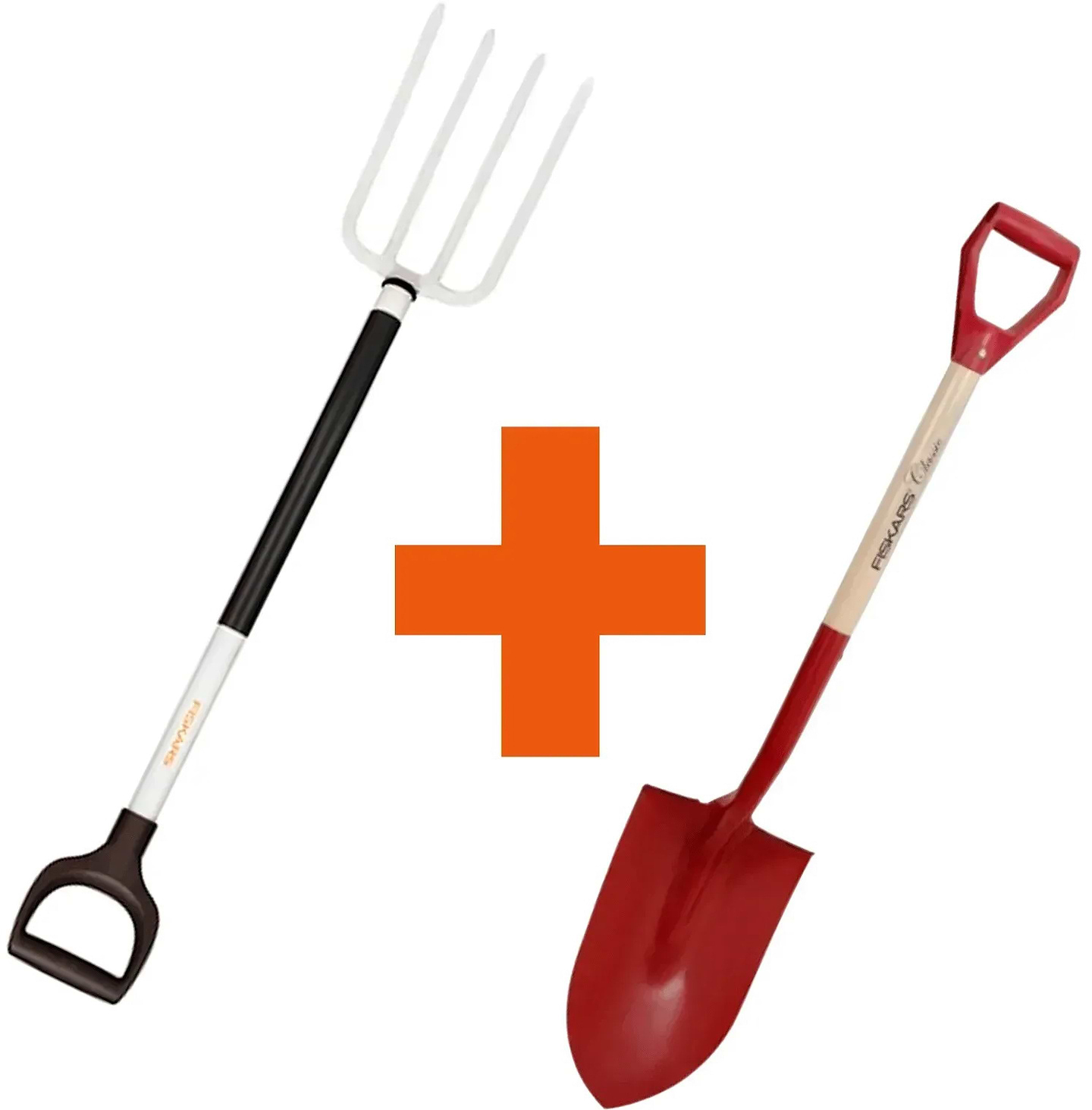 Набор садовых инструментов Fiskars Вила White +Лопата штыковая Classic FSC (1070715101477)