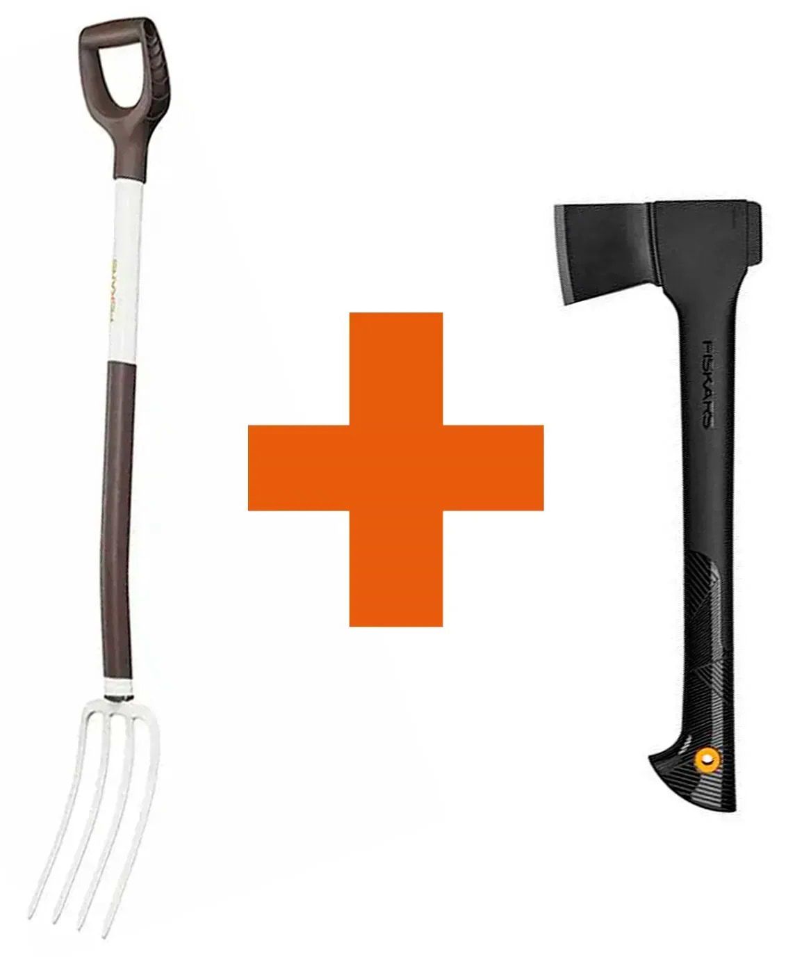 Набор садовых инструментов Fiskars Вила White + Топор плотничный Solid A10 (1070715105108)
