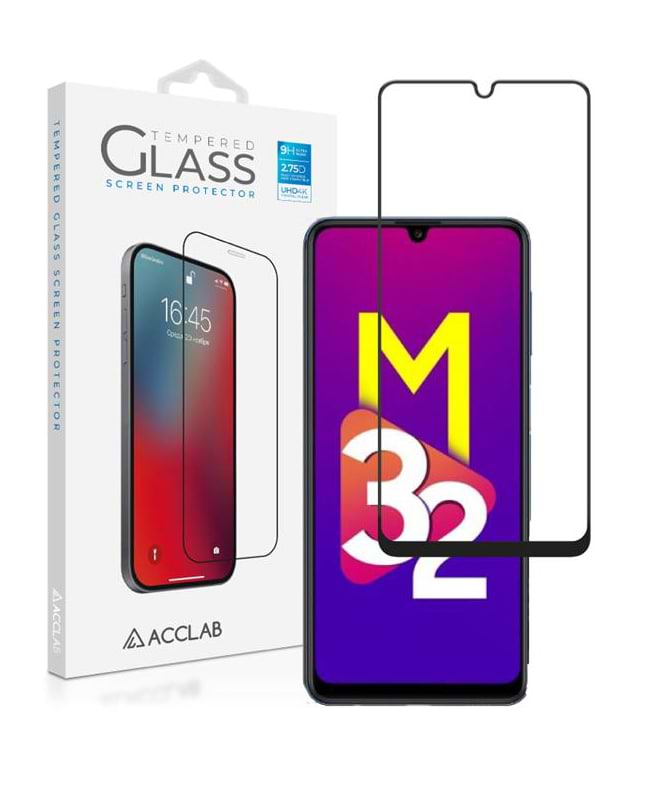 Захисне скло для смартфону ACCLAB Full Glue for Samsung Galaxy M32 SM-M325F Black (1283126513787) - Фото 1
