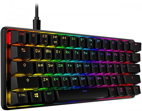 Фото - Клавиатура проводная игровая HyperX Alloy Origins 60 HX Red RGB Black (4P5N0AA)