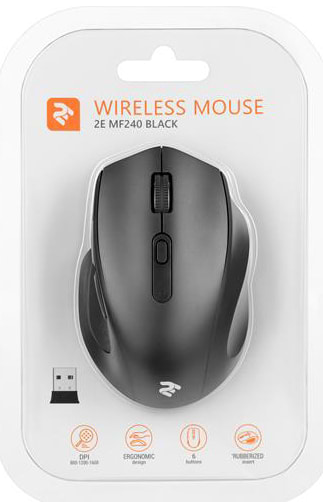Фото - Миша бездротова 2E MF240 WL Black (2E-MF240WB)