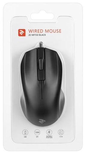 Фото - Мышь проводная 2E MF150 USB Black (2E-MF150UB)