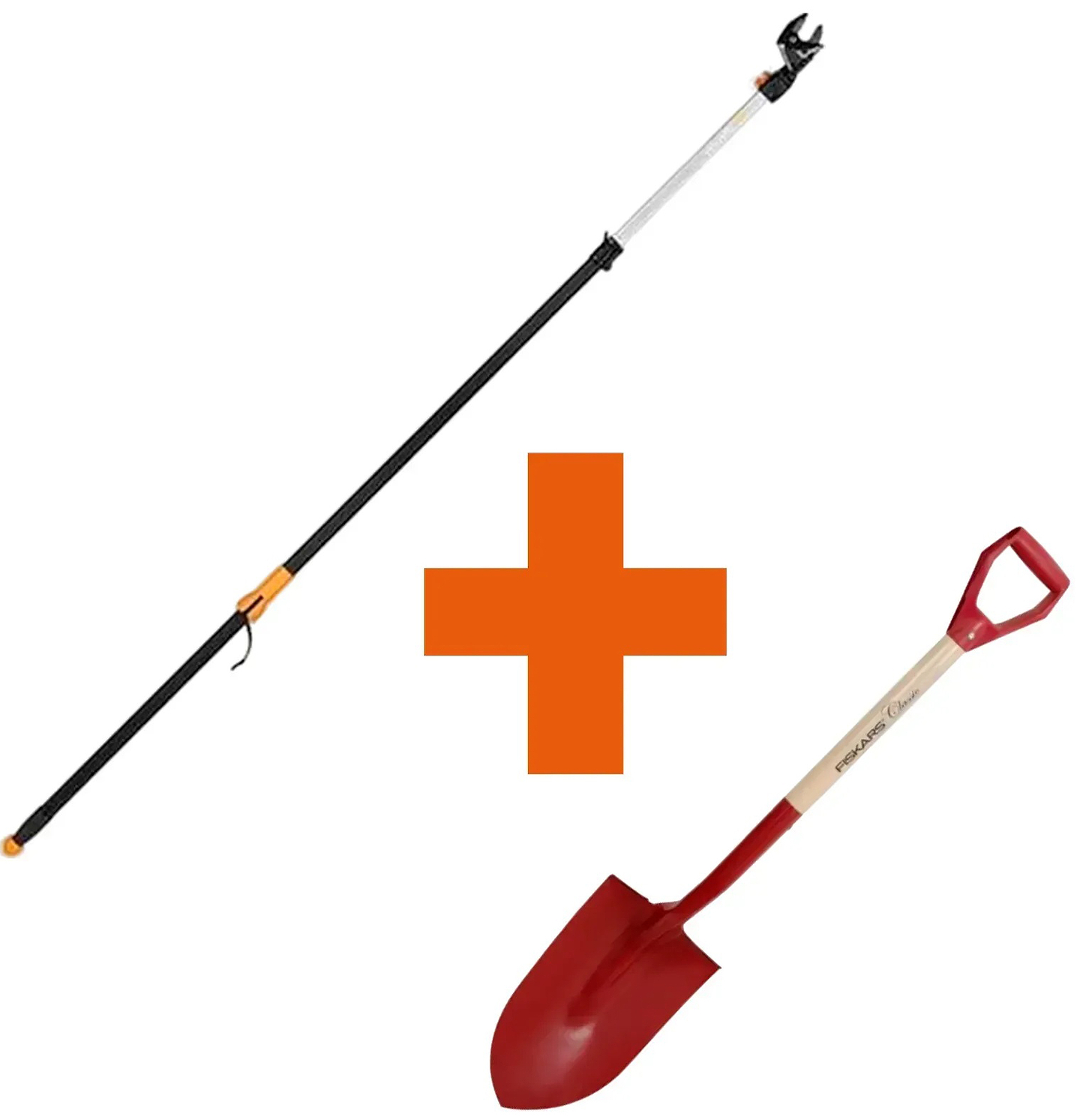 Набор садовых инструментов Fiskars Веткорез телескопический UPN86 + Лопата штыковая Classic FSC (1073084101477)