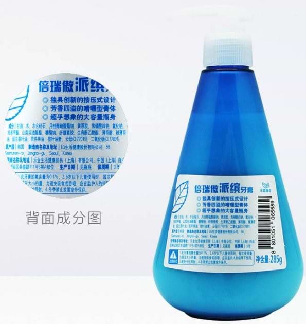 Фото - Зубна паста LG Perioe 46 см Pumping Cool mint 285 г (8801051065589)