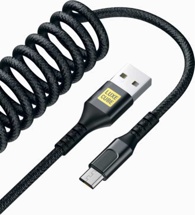 Кабель синхронизации данных Luxe Cube Dynamic USB-micro USB 1.5 м Black (4446689101236) - Фото 1