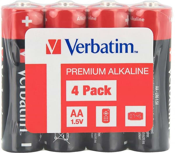 Фото - Батарейка тип AA Verbatim Alkaline AA/LR06 4 шт. (49501)