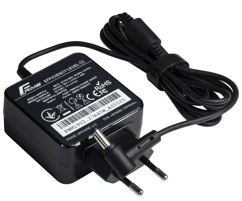 Зарядное устройство для ноутбука Frime Asus 19V 2.37A 45W 5.5x2.5 мм (FWM19V2.37A45W_AS5525) - Фото 1