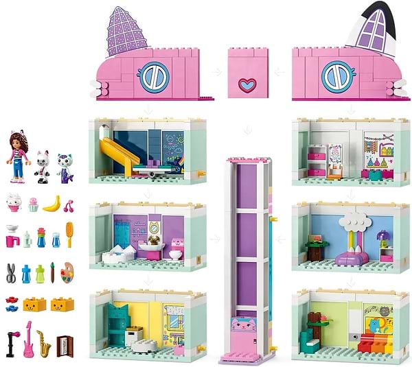 Фото - Конструктор LEGO Gabby's Dollhouse Ляльковий будиночок Ґаббі (10788)
