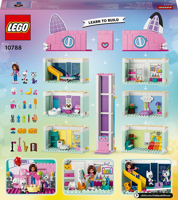 Фото - Конструктор LEGO Gabby's Dollhouse Ляльковий будиночок Ґаббі (10788)