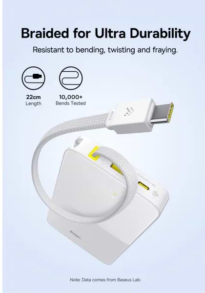 Фото - Батарея мобильная Baseus EnerFill Bipow2 Pro 22.5W 10000mAh White (E0027601)