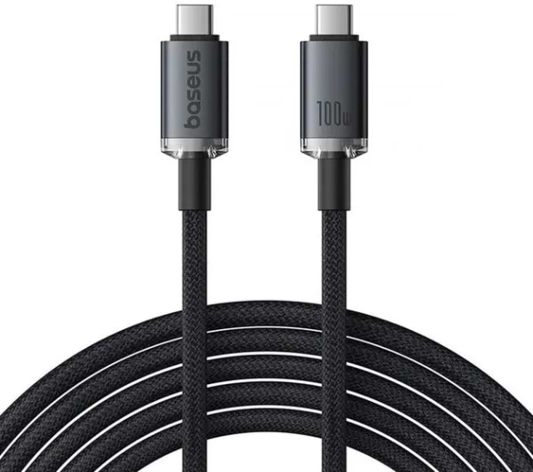 Купити Кабель синхронізації даних Baseus Crystal Shine USB3,2 Full Featured Fast USB-C to USB-C 100W 1,5m 20Gb Cluster Black (P10318204111-00) - Фото 1 Кабель синхронізації даних Baseus Crystal Shine USB3,2 Full Featured Fast USB-C to USB-C 100W 1,5m 20Gb Cluster Black (P10318204111-00) - Фото 1